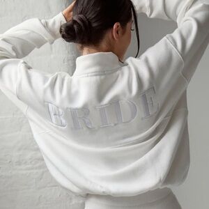 Six Stories Bride Statement Quarter Zip Sweatshirt - Medium